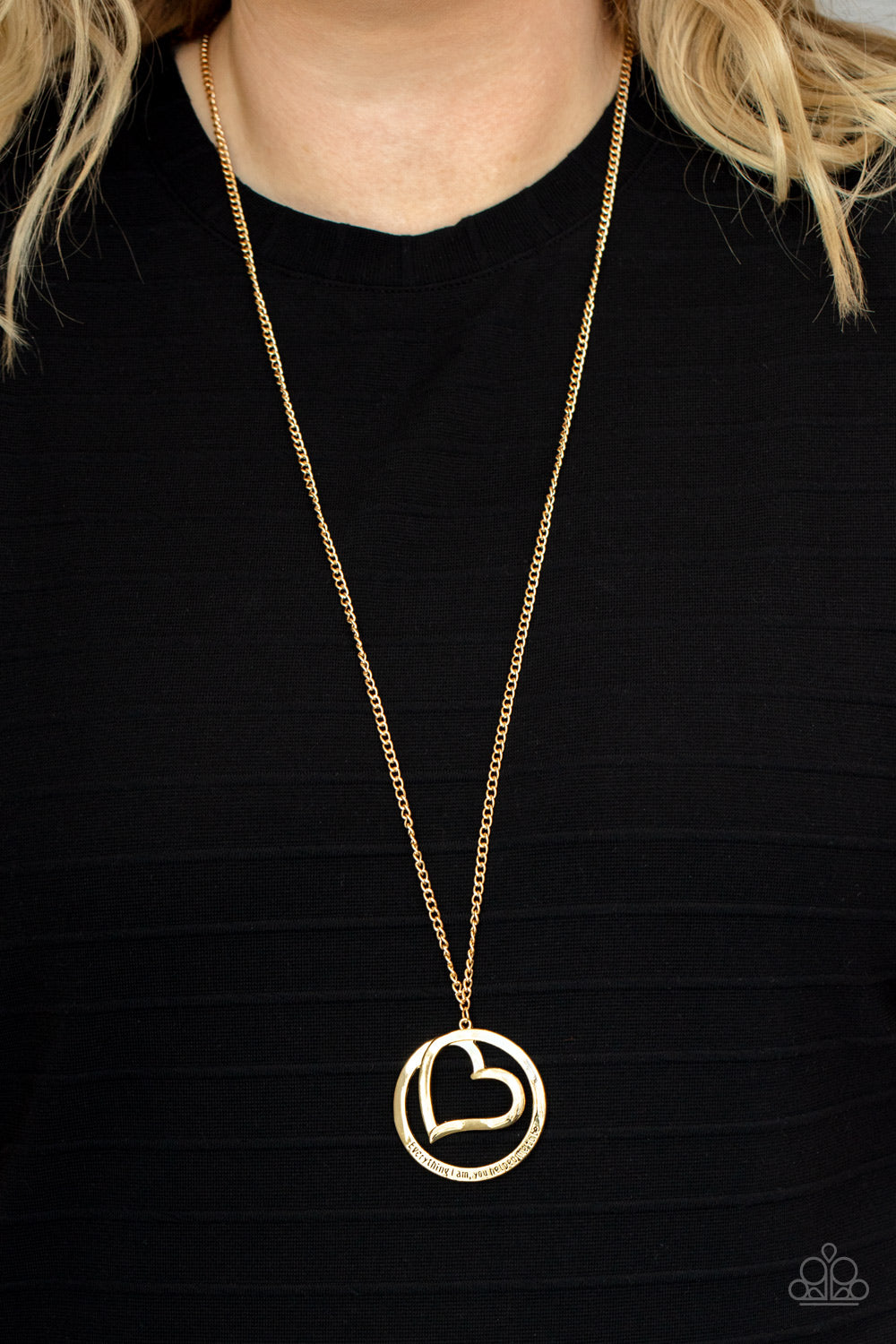 POSITIVELY PERFECT - GOLD INSPIRATIONAL HEART NECKLACE SET