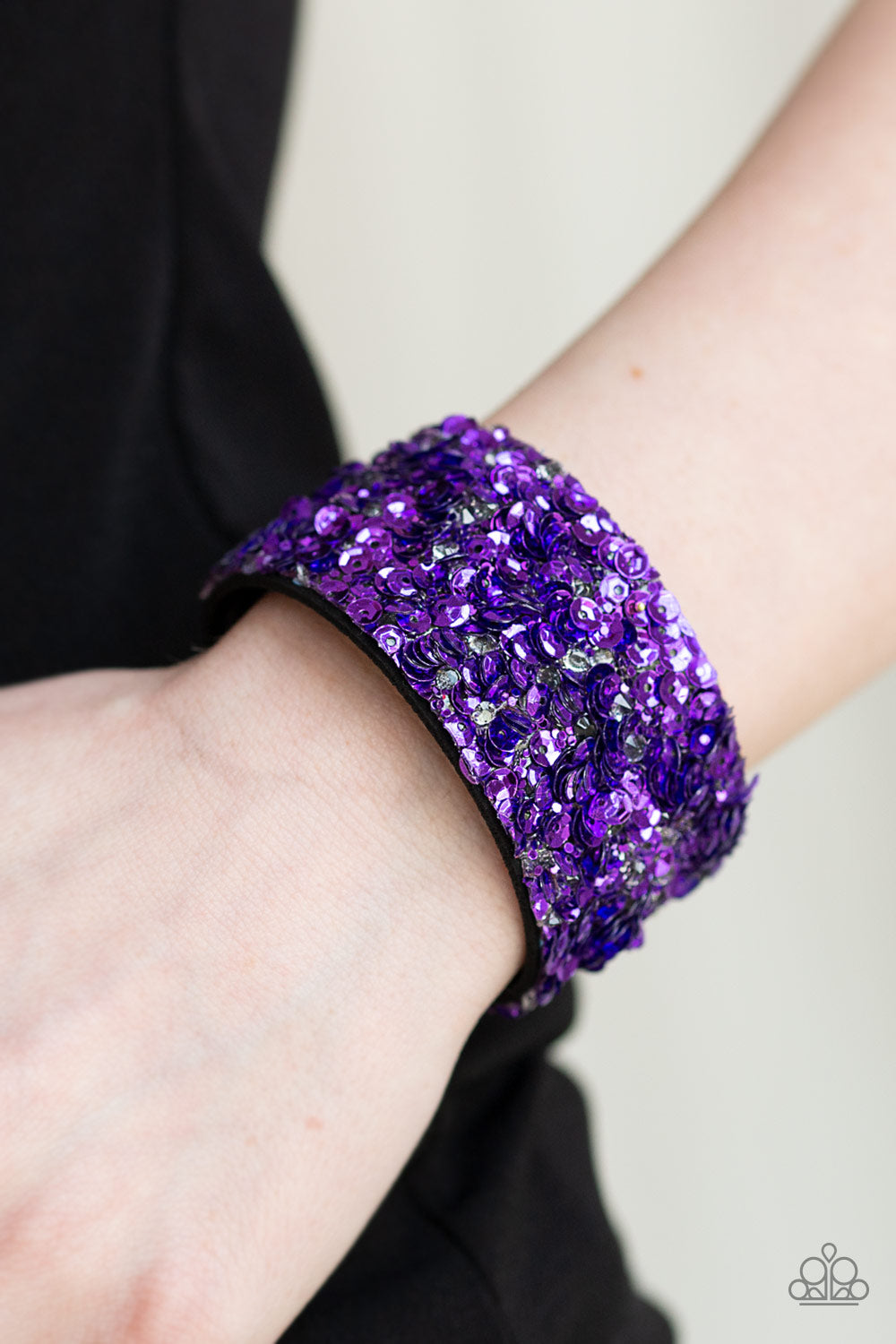 STARRY SEQUINS - PURPLE SEQUIN WRAP BRACELET