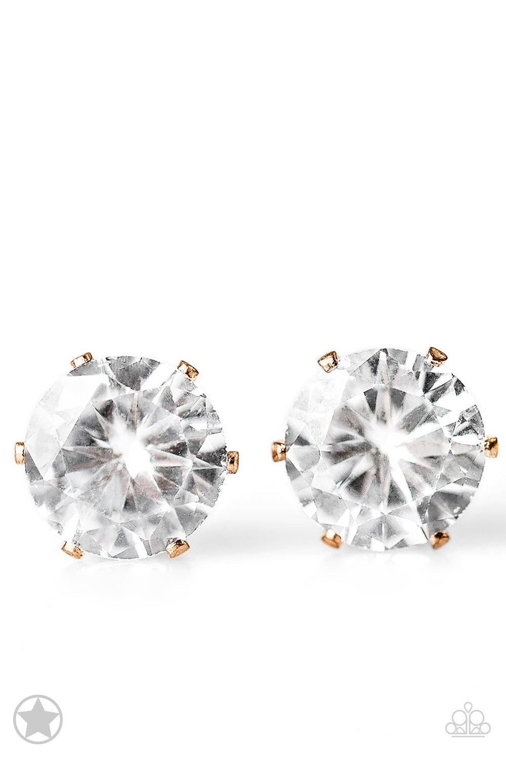 JUST IN TIMELESS - GOLD POST CLEAR CRYSTAL RHINESTONE POST EARRINGS