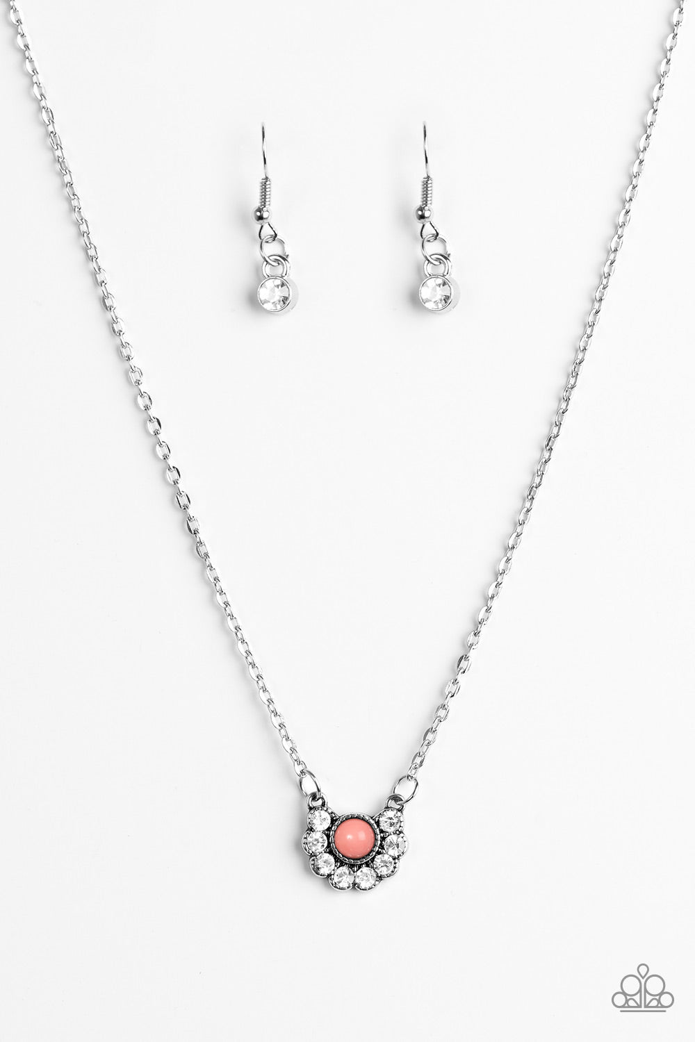 PAMPERED PRINCESS - ORANGE CORAL BEAD DAINTY NECKLACE