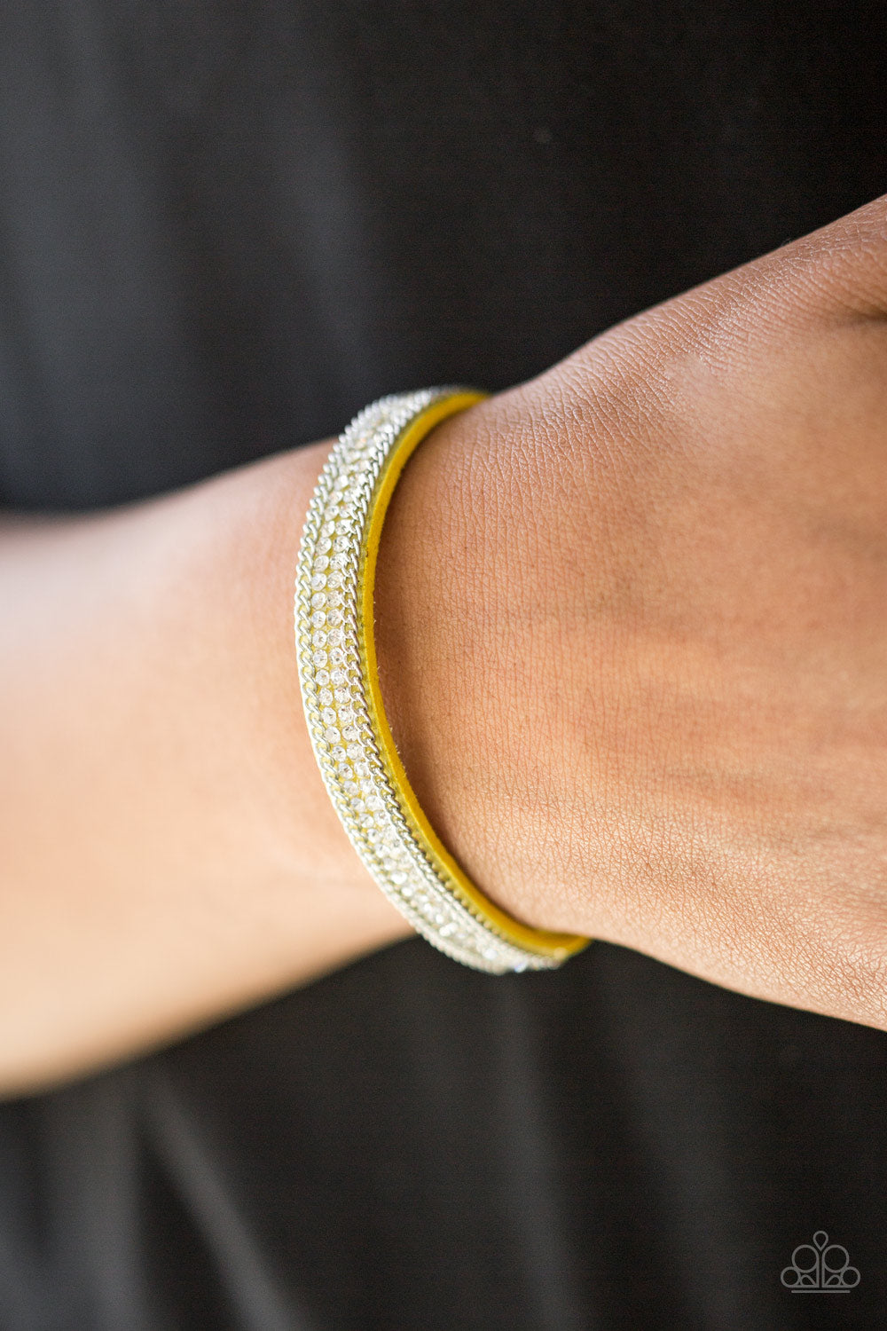 BABE BLING - YELLOW DAINTY RHINESTONES WRAP BRACELET