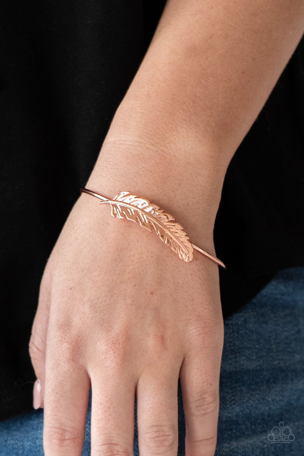 HOW DO YOU LIKE THIS FEATHER? - COPPER CUFF BRACELET