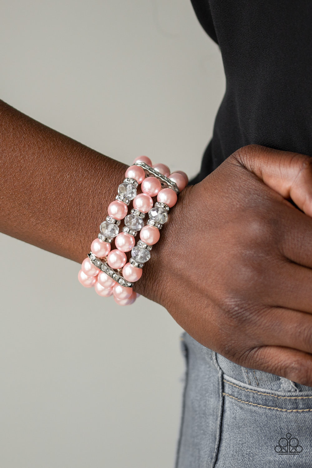 UNDENIABLY DAPPER - PINK PEARLS BRACELET