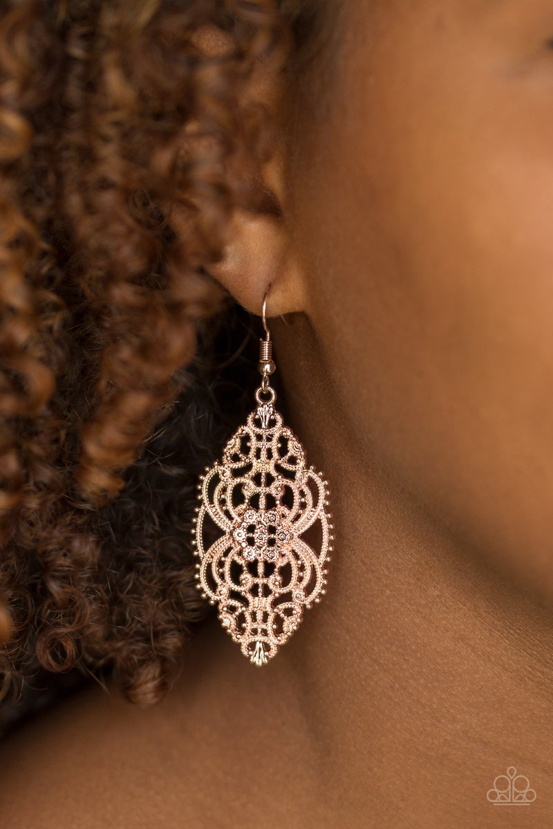 ORNATELY ORNATE - ROSE GOLD EARRINGS