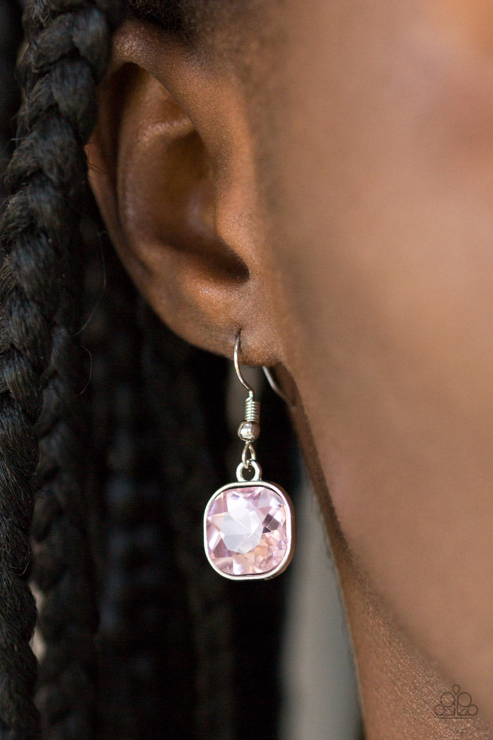 DYNAMITE DAZZLE - PINK DIAMOND RHINESTONE TOGGLE NECKLACE