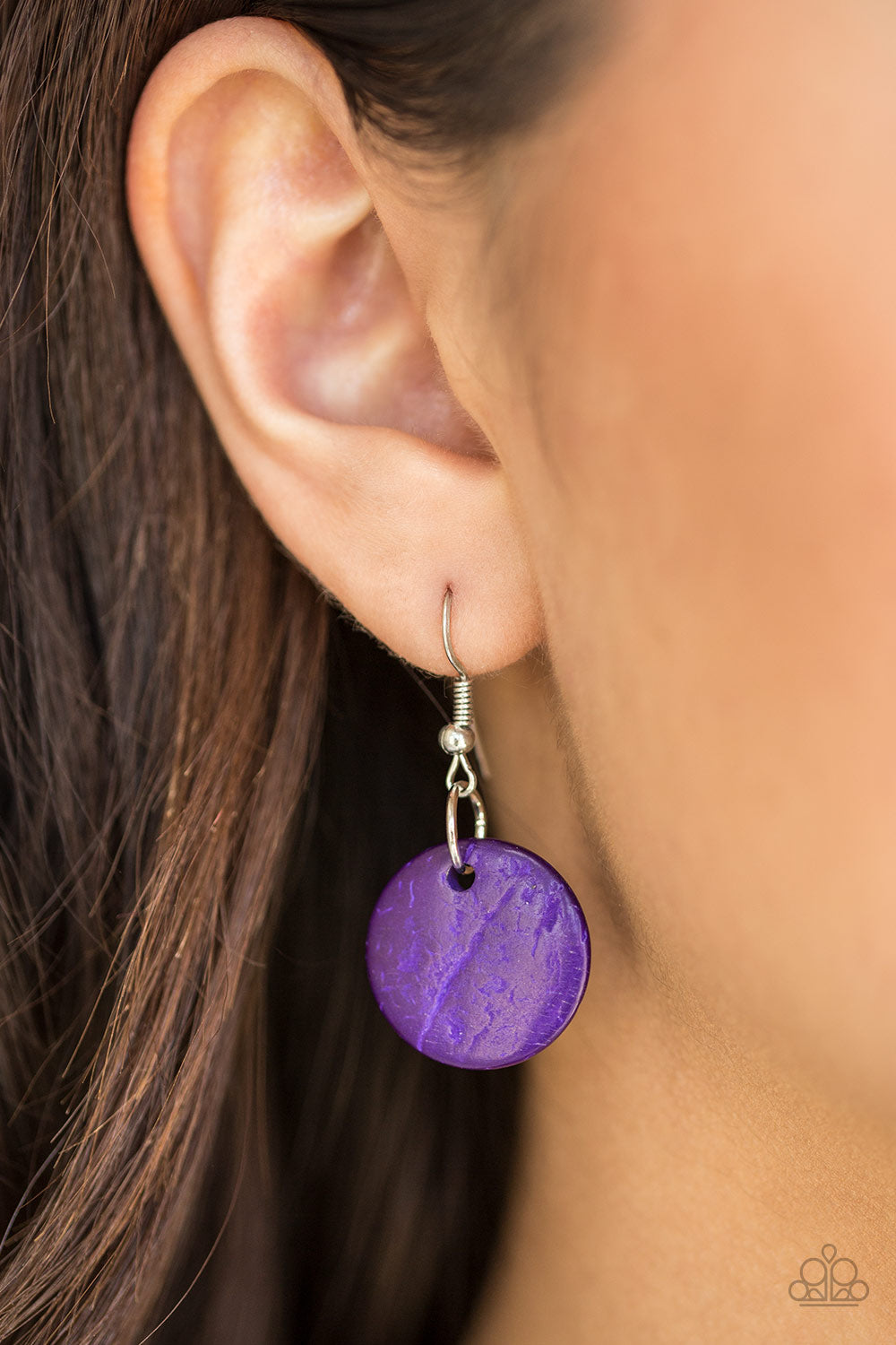 CATALINA COASTIN - PURPLE WOODEN NECKLACE