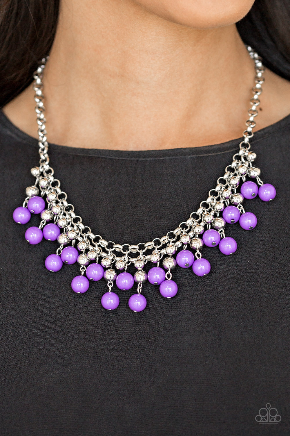 FRIDAY NIGHT FRINGE - PURPLE FRINGE NECKLACE