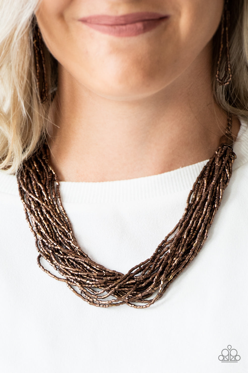 THE SPEED OF STARLIGHT - COPPER SEEDBEAD NECKLACE