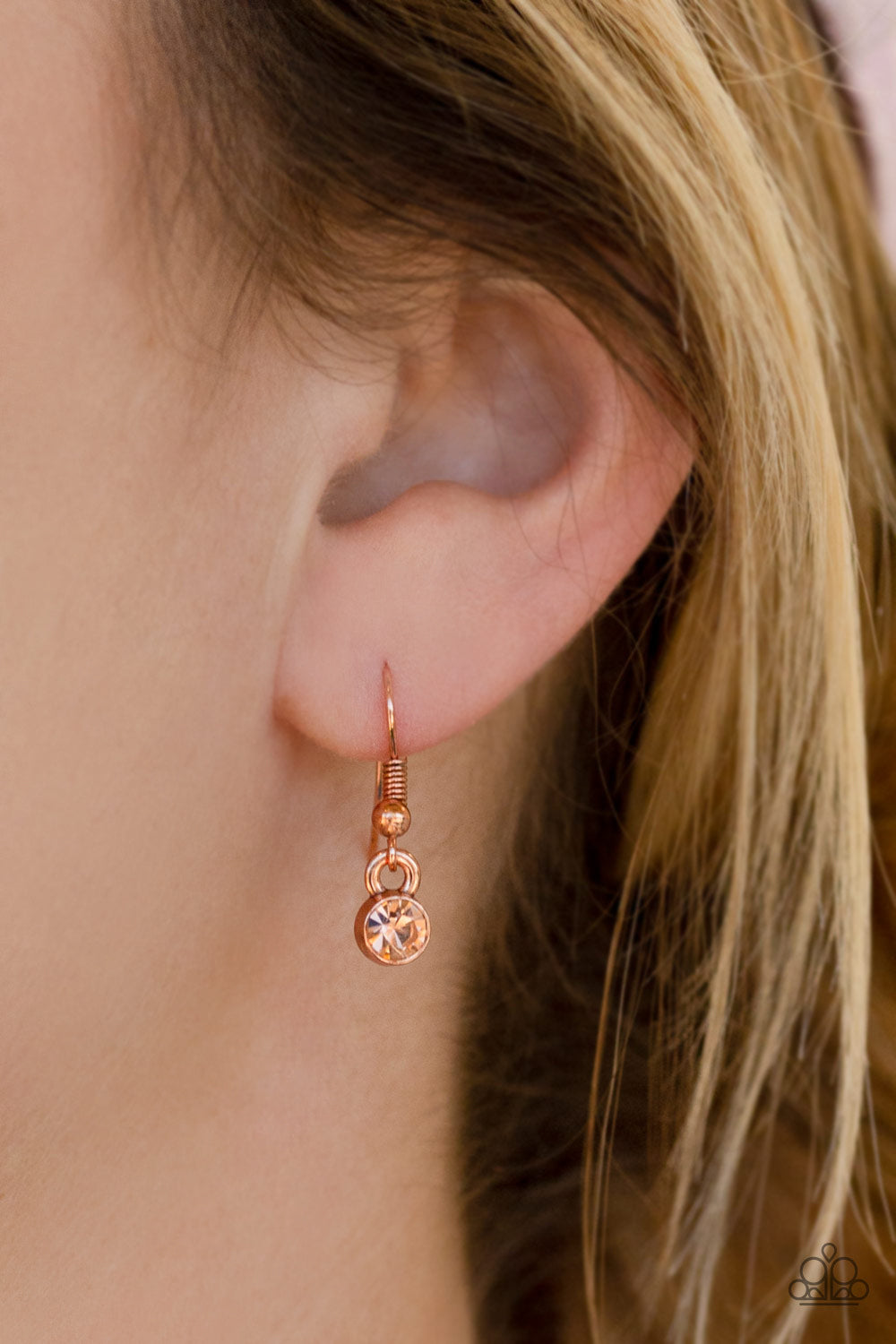 STEP INTO THE SPOTLIGHT - COPPER FLOATING TEARDROPS NECKLACE