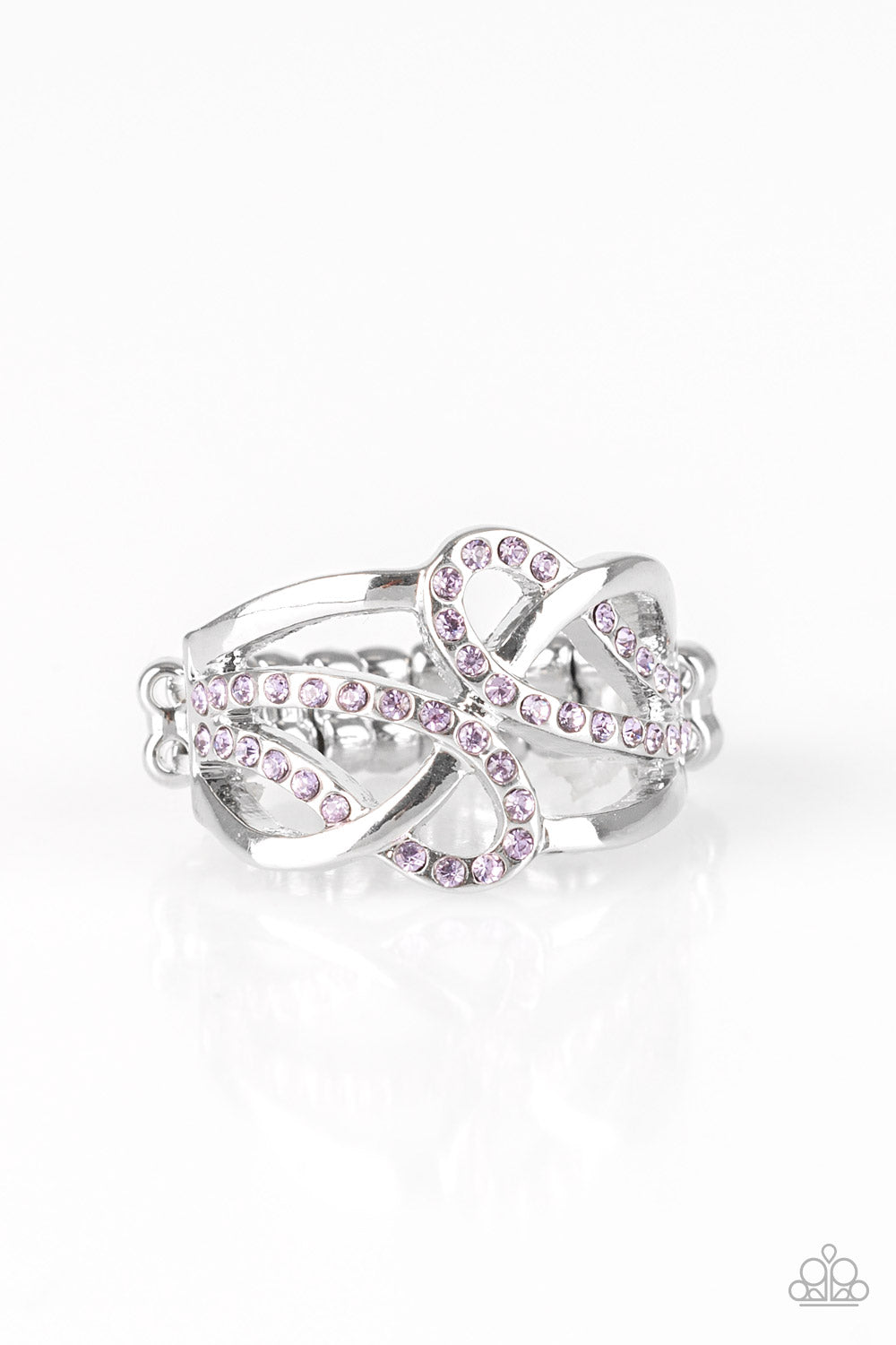 MORE OR FLAWLESS - PURPLE RHINESTONES RING