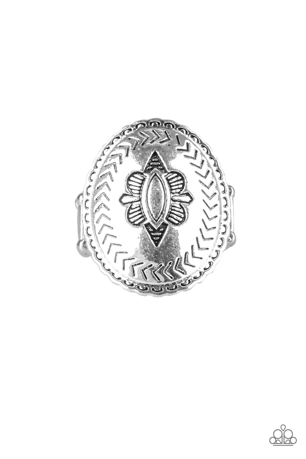 DOWN AND OUTBACK - SILVER SHIELD RING