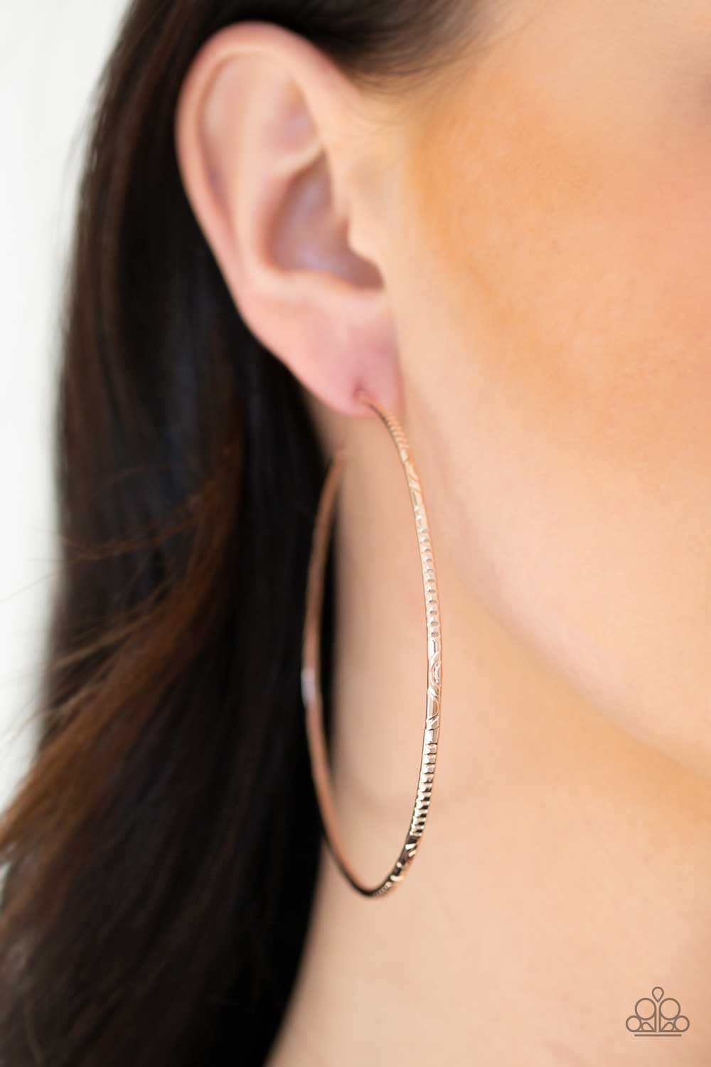 SLEEK FLEEK - ROSE GOLD HOOP EARRINGS