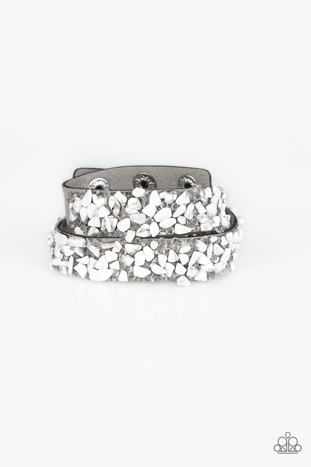 CRUSH TO CONCLUSIONS - WHITE ROCK DOUBLE WRAP BRACELET