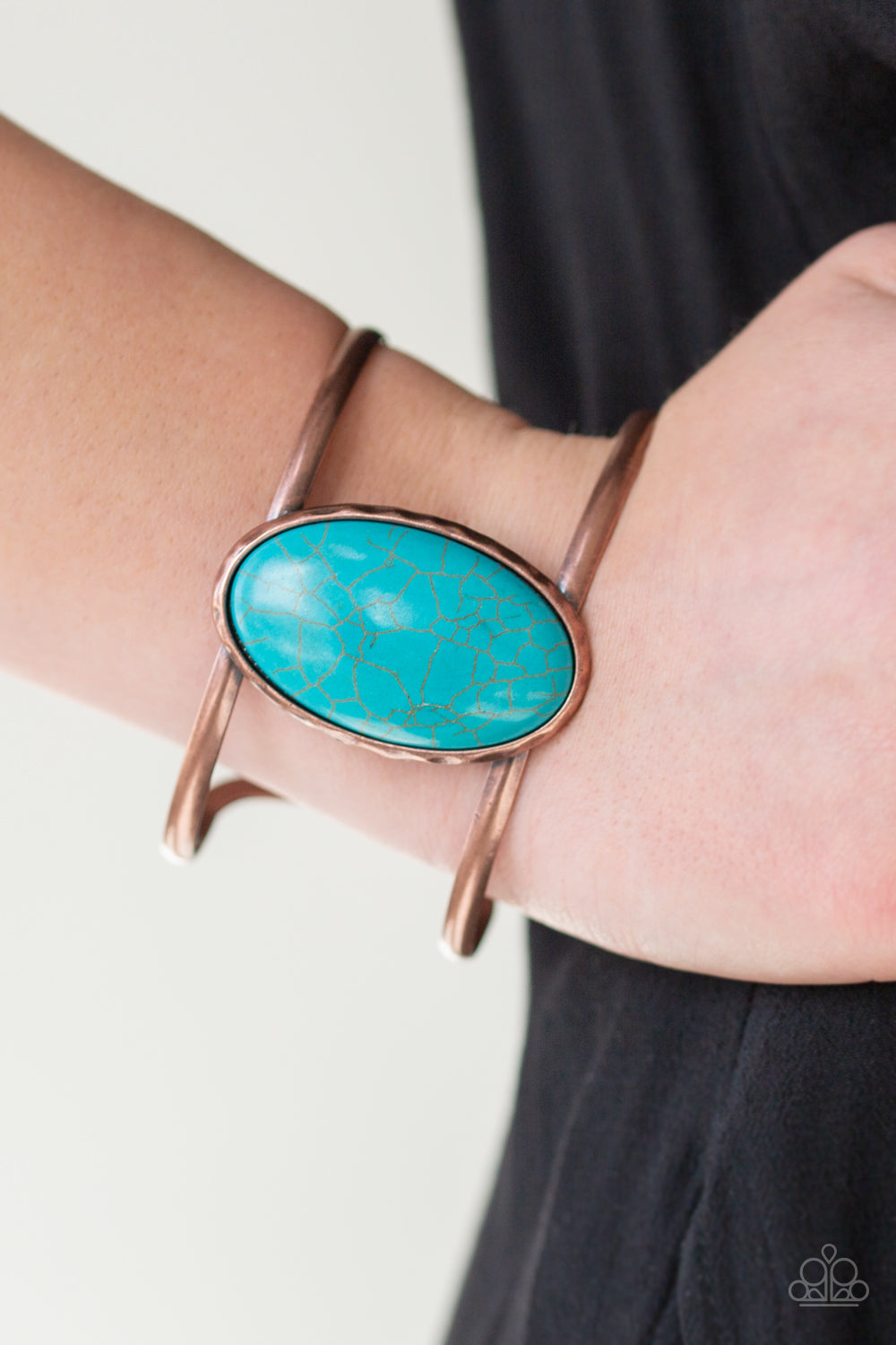 DESERT EMPRESS - COPPER AND TURQUOISE CUFF BRACELET
