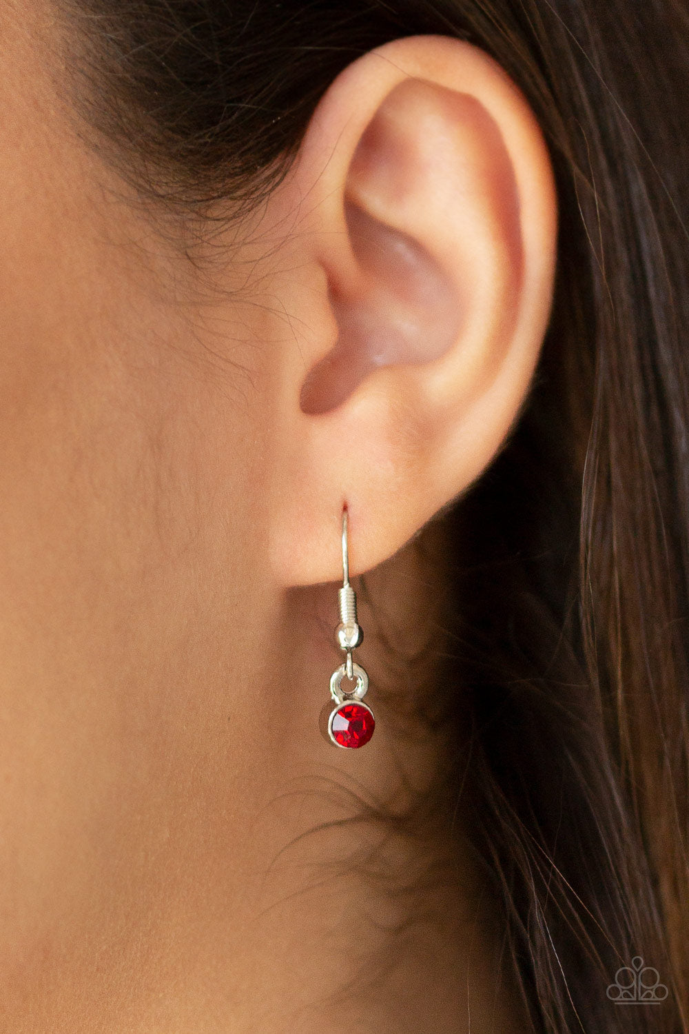 SHEER THING! - RED RUBY RHINESTONES WIRE NECKLACE