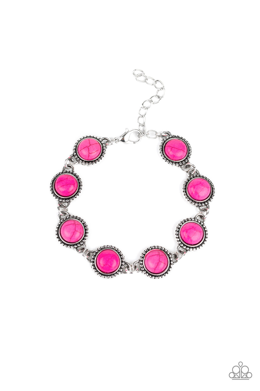CARVED IN SANDSTONE - PINK TURQUOISE BRACELET