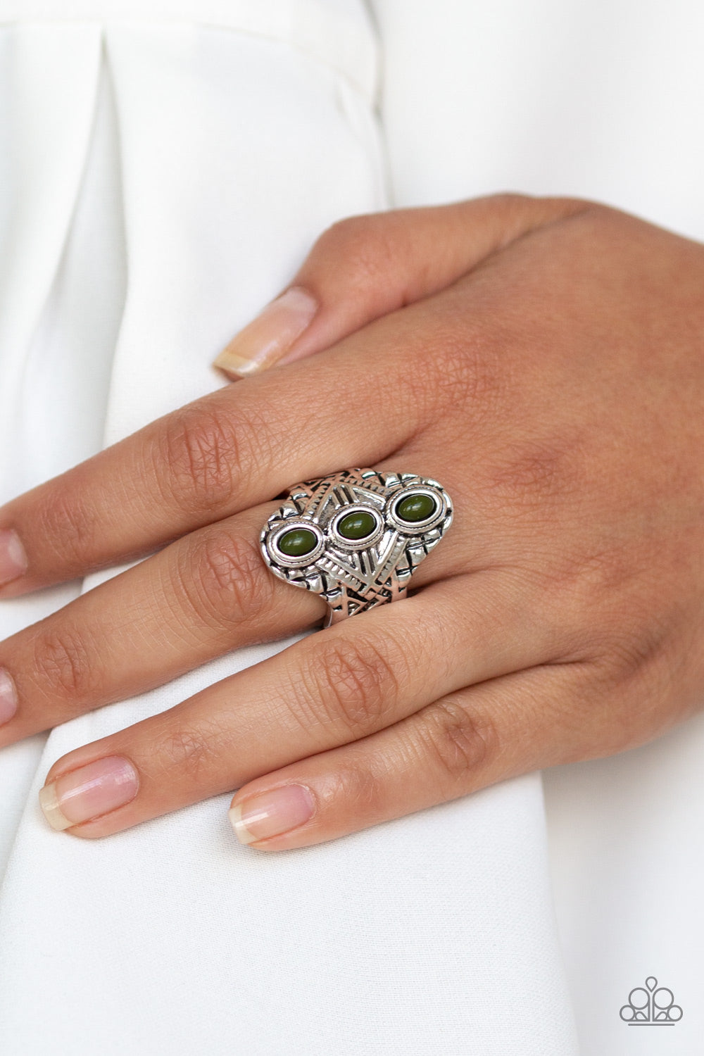 MAYAN MOTIF - GREEN RING
