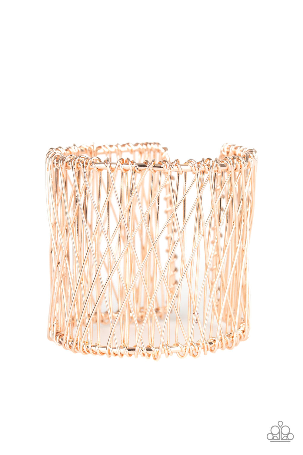 WORK FOR WIRE - ROSE GOLD WIRE CUFF BRACELET