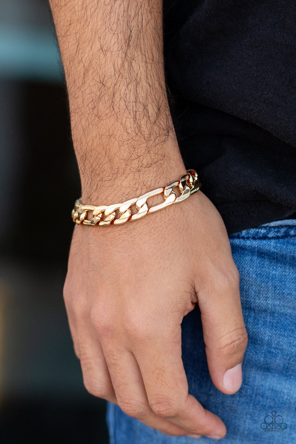 HOME TEAM - GOLD LINK MENS BRACELET
