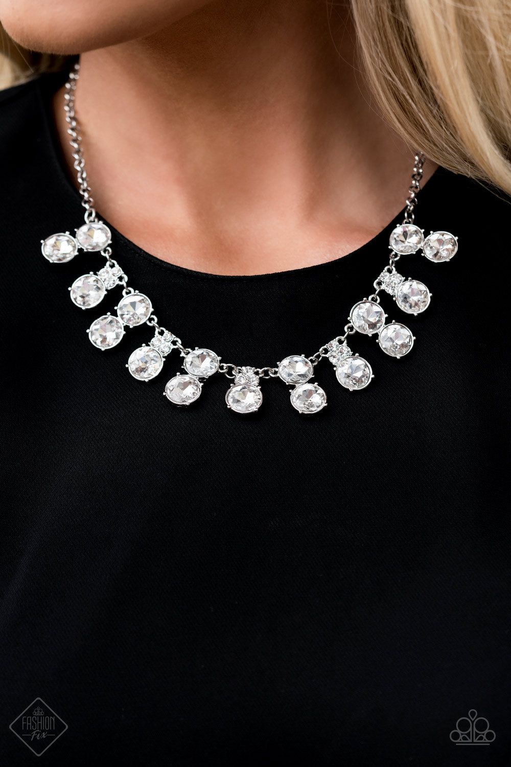 FIERCELY 5TH AVENUE - JEWELRY SET MAY 2020 WHITE DIAMOND RHINESTONES FASHION FIX