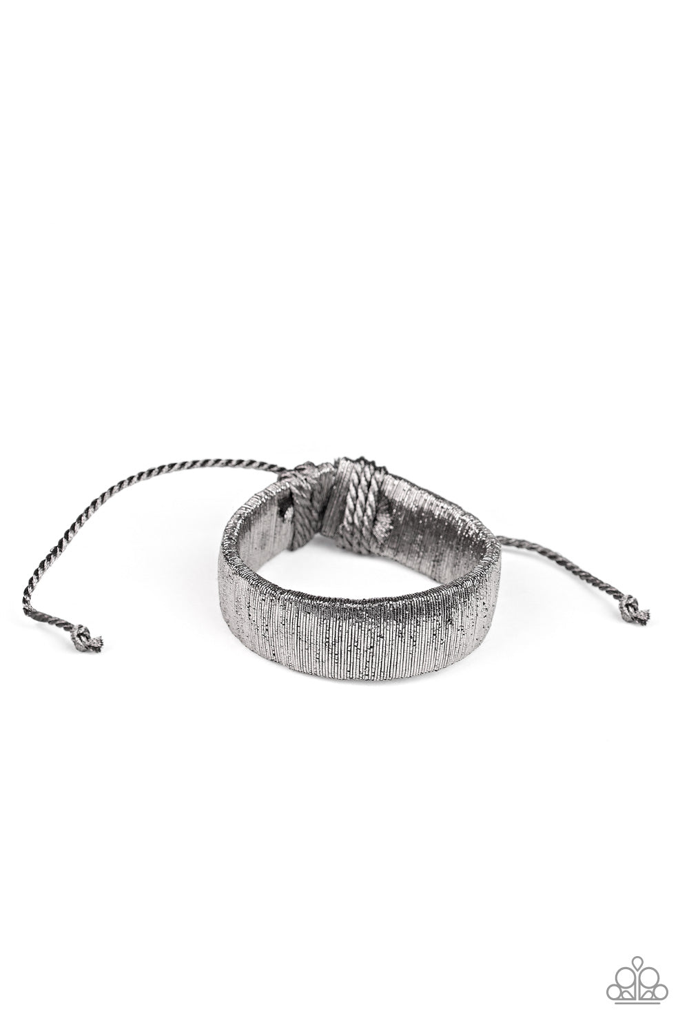 IN A FLASH - BLACK METALLIC THREAD BRACELET