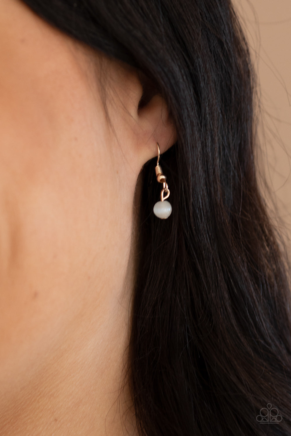 A DREAM IS A WISH YOUR HEART MAKES - ROSE GOLD MOONSTONE CAT EYE HEARTS NECKLACE