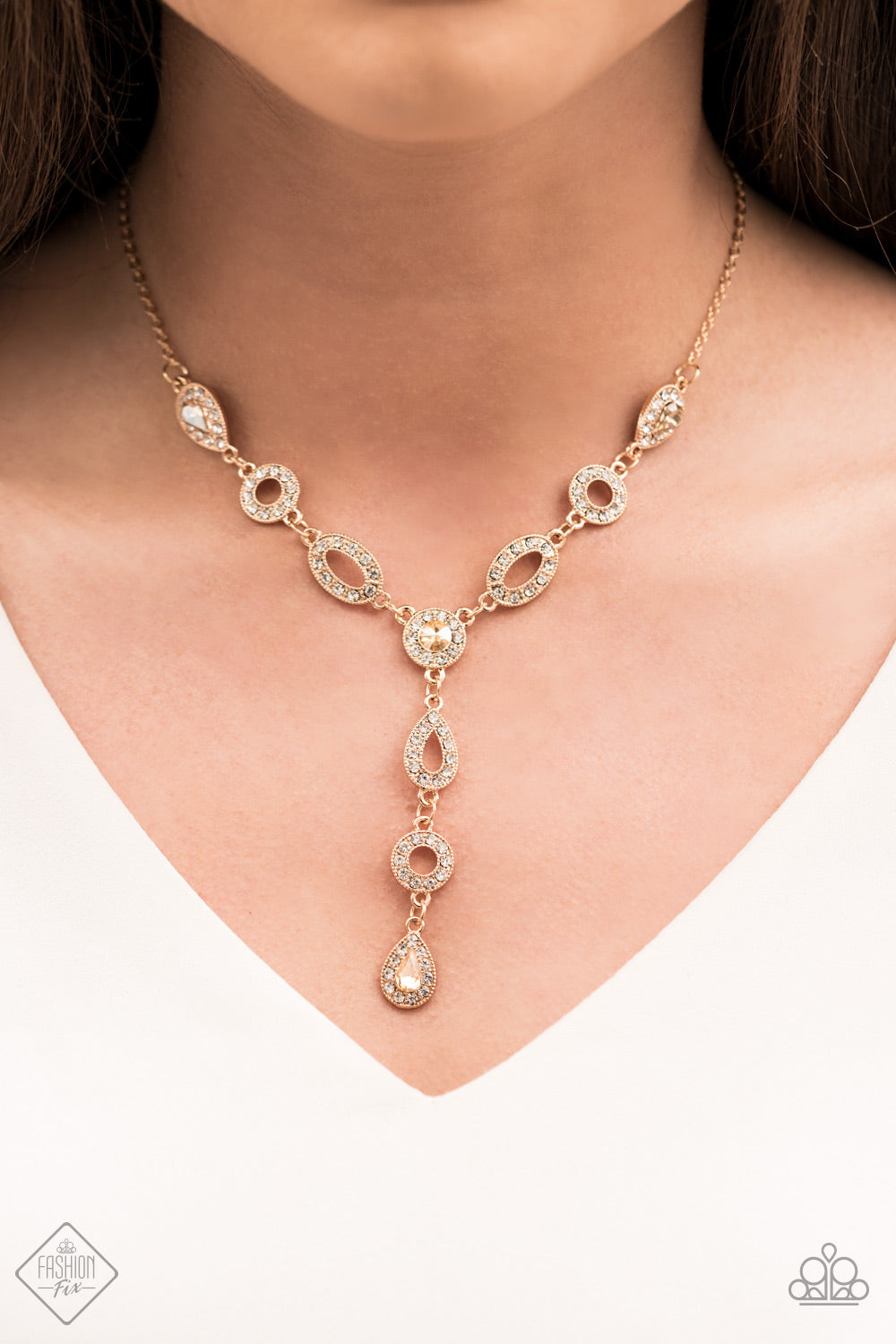 ROYAL REDUX - GOLD Y SHAPE FASHION FIX NECKLACE