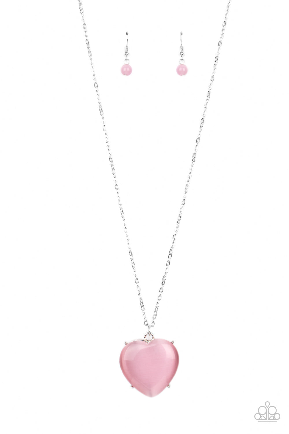 WARMHEARTED GLOW - PINK MOONSTONE HEART NECKLACE