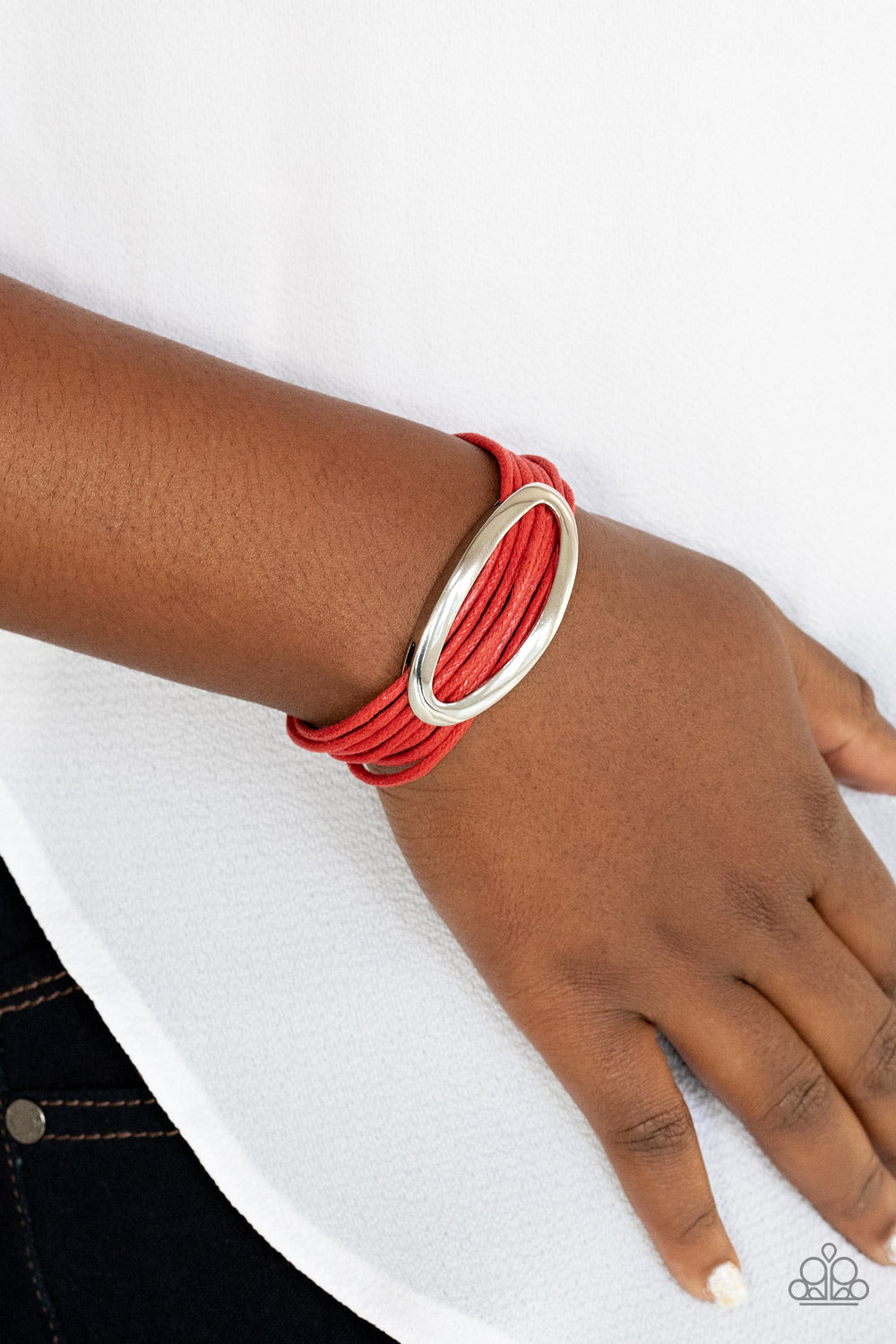 CORDED COUTURE - RED MAGNETIC BRACELET