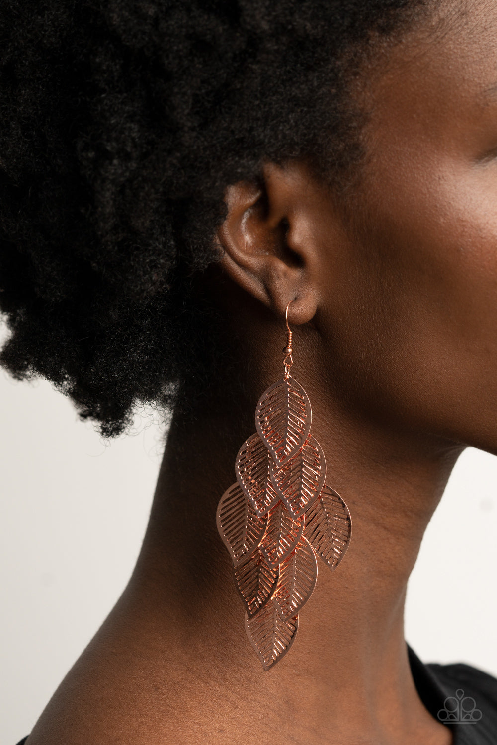 LIMITLESSLY LEAFY - COPPER LEAVES CHIME EARRINGS