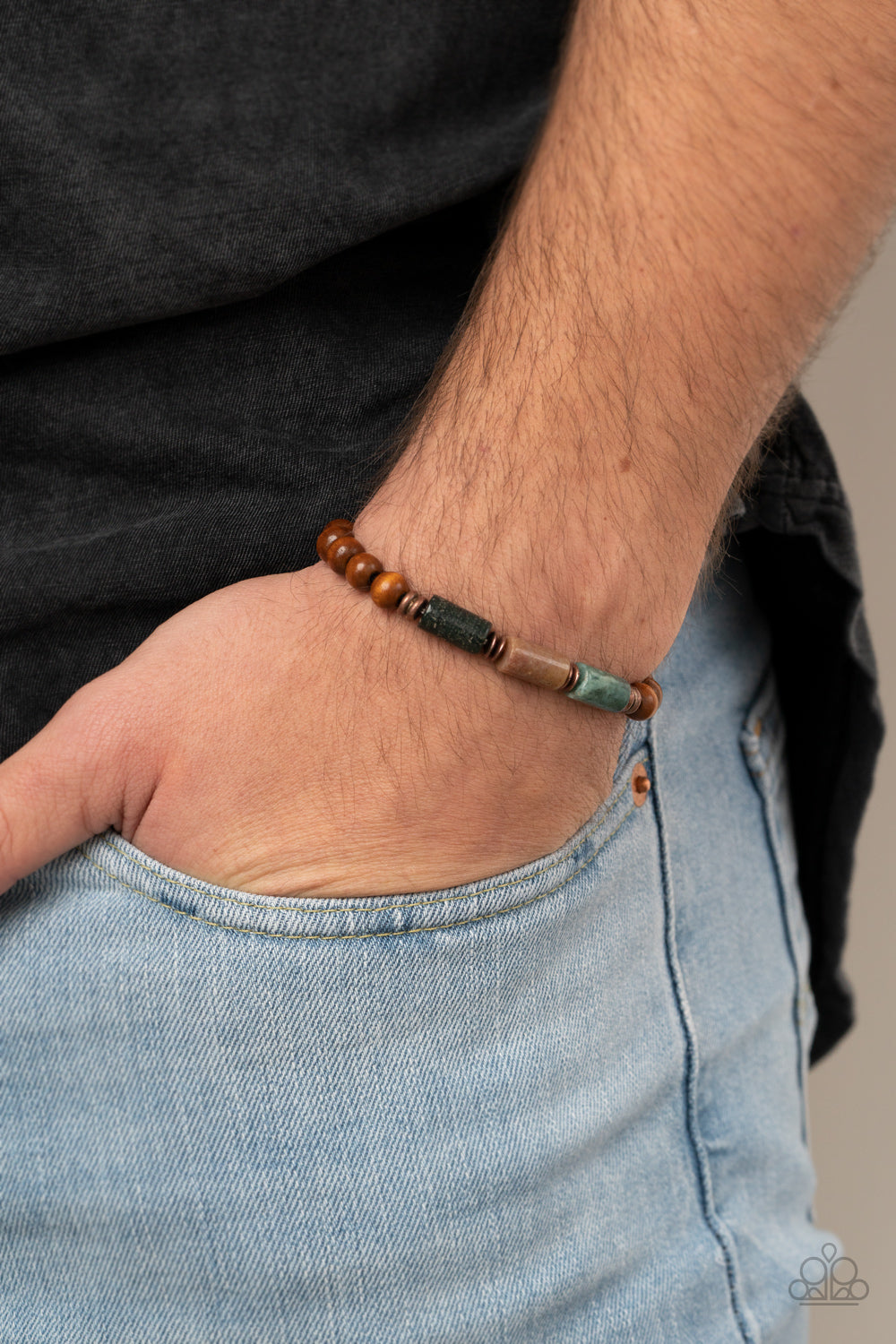 ZEN MOST WANTED - COPPER WOODEN BEADS BRACELET