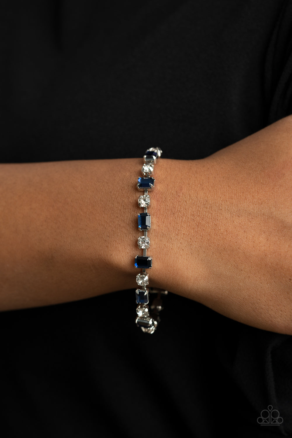 OUT IN FULL FIERCE - BLUE SAPPHIRE RHINESTONES BRACELET