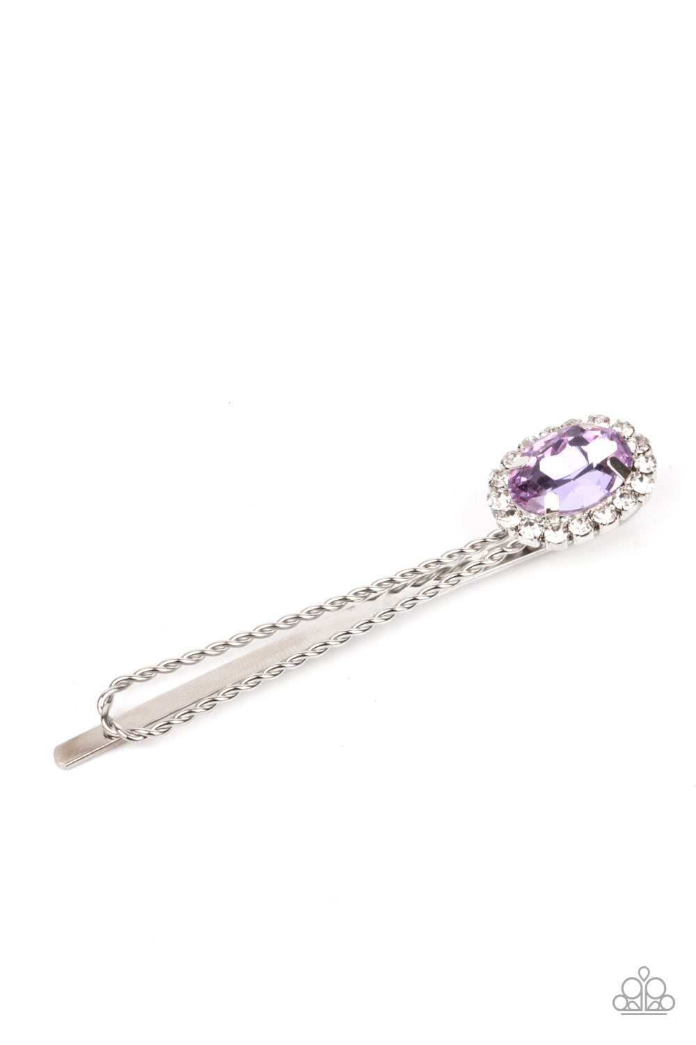 GALA GLITZ - PURPLE AMETHYST RHINESTONE BOBBY PIN