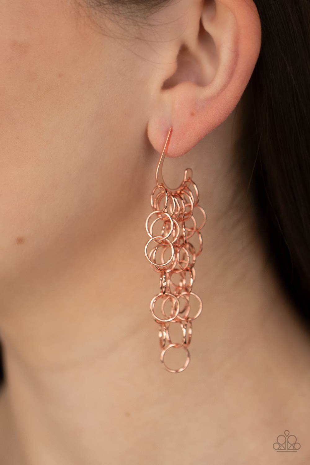 LONG LIVE THE REBELS - COPPER CLUSTER LINKS EARRINGS