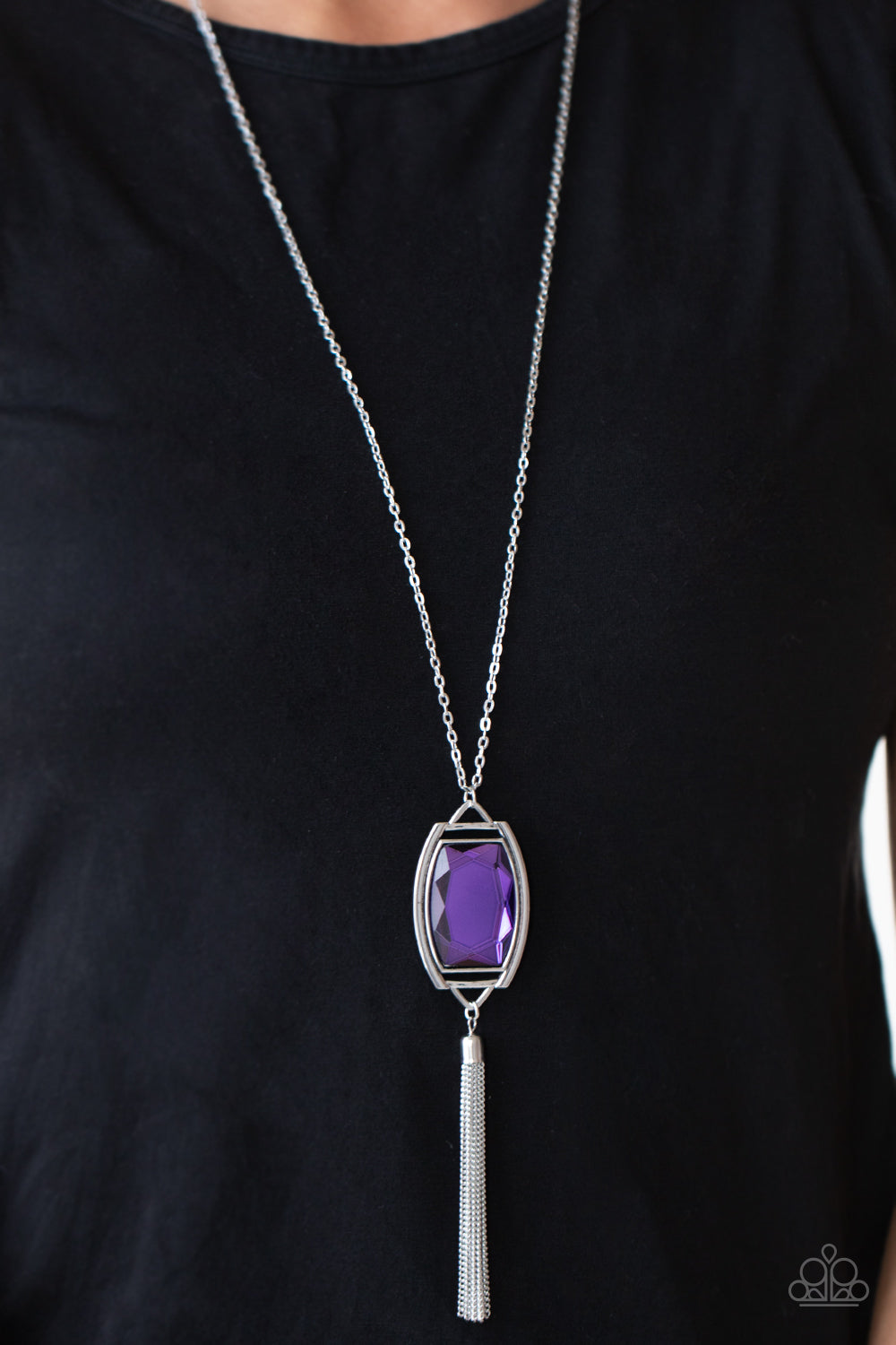 TIMELESS TALISMAN - PURPLE AMETHYST RHINESTONE NECKLACE