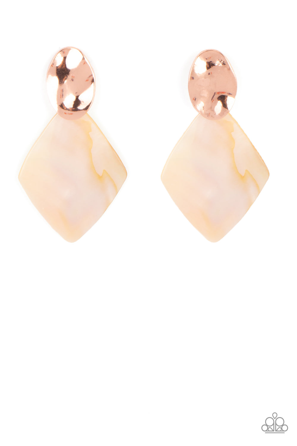 PAPARAZZI ALLURINGLY LUSTROUS - COPPER MOTHER OF PEARL EARRINGS – Bee's  Bling Bash