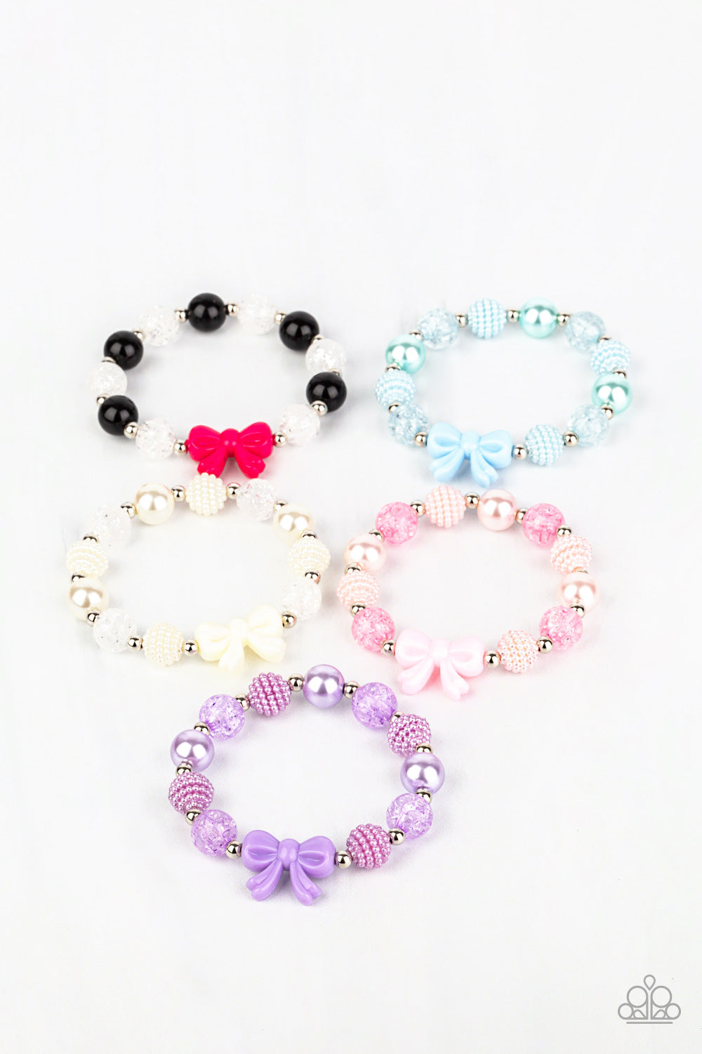 Paparazzi Bows N Pearls - Assorted Set of 5 Bracelets