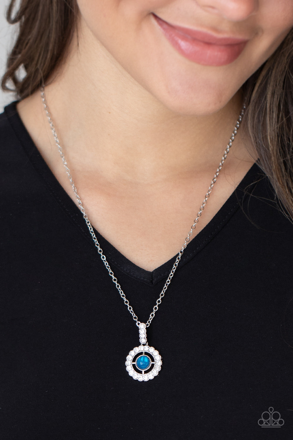 SPRINGTIME TWINKLE - BLUE OPALESCENT DAINTY NECKLACE