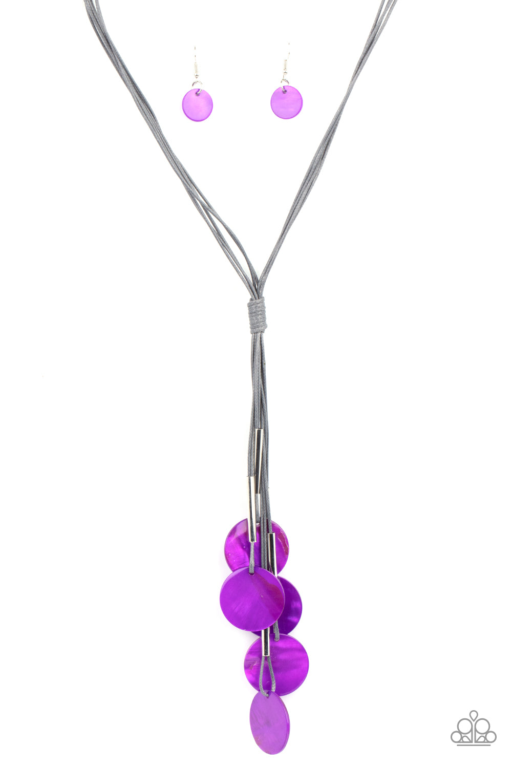 TIDAL TASSELS - PURPLE SHELL NECKLACE