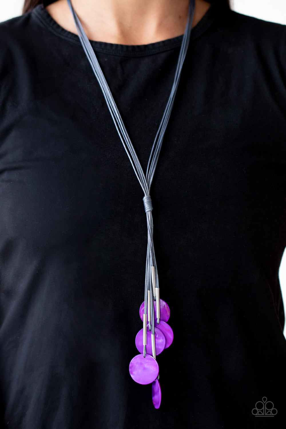 TIDAL TASSELS - PURPLE SHELL NECKLACE