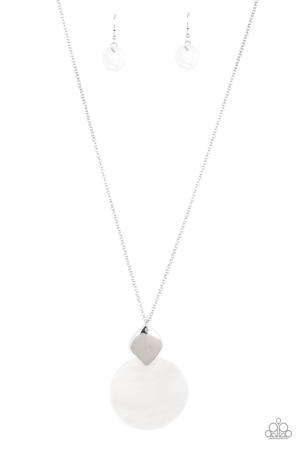 TIDAL TEASE - WHITE ROUND SHELL NECKLACE