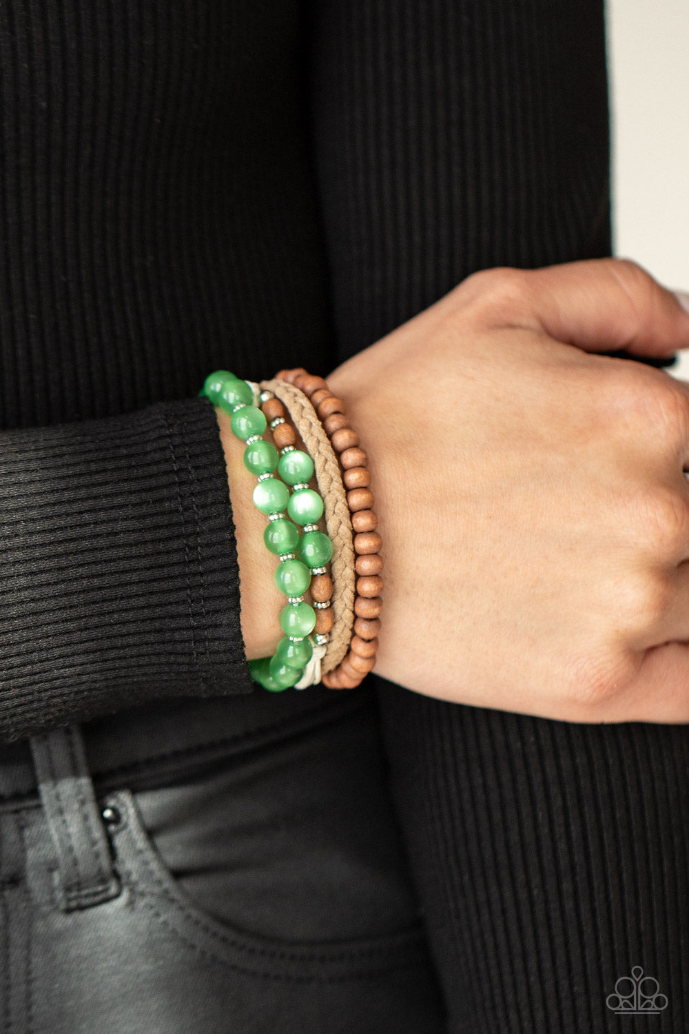 DOWN HOMESPUN - GREEN MOONSTONE URBAN BRACELET