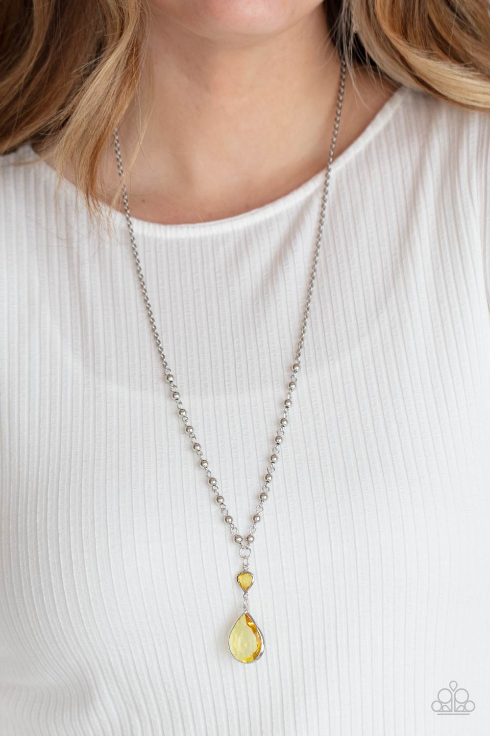 TITANIC SPLENDOR - YELLOW TEARDROP NECKLACE