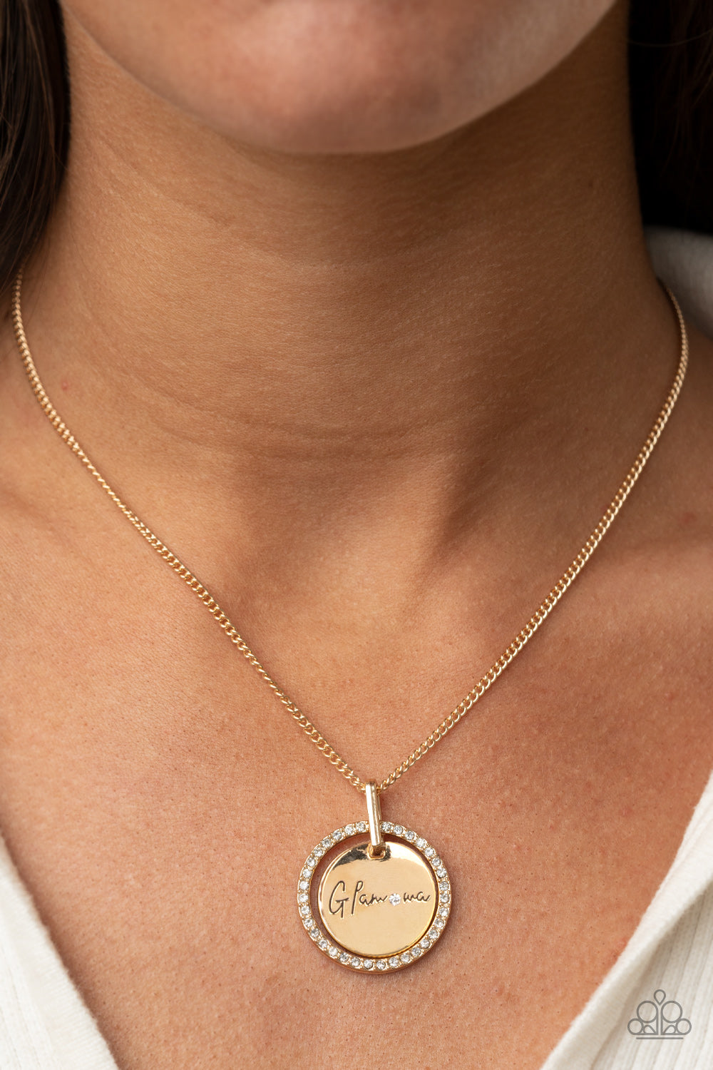 GLAM-MA GLAMOROUS - GOLD GRANDMOTHER MOTHER GRANDMA NECKLACE