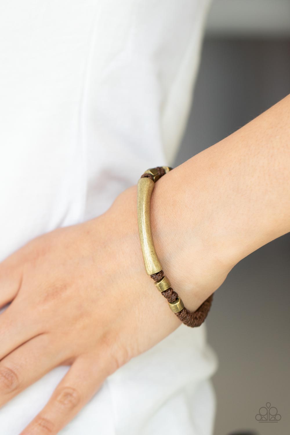 GROUNDED IN GRIT - BROWN AND BRASS URBAN BRACELET
