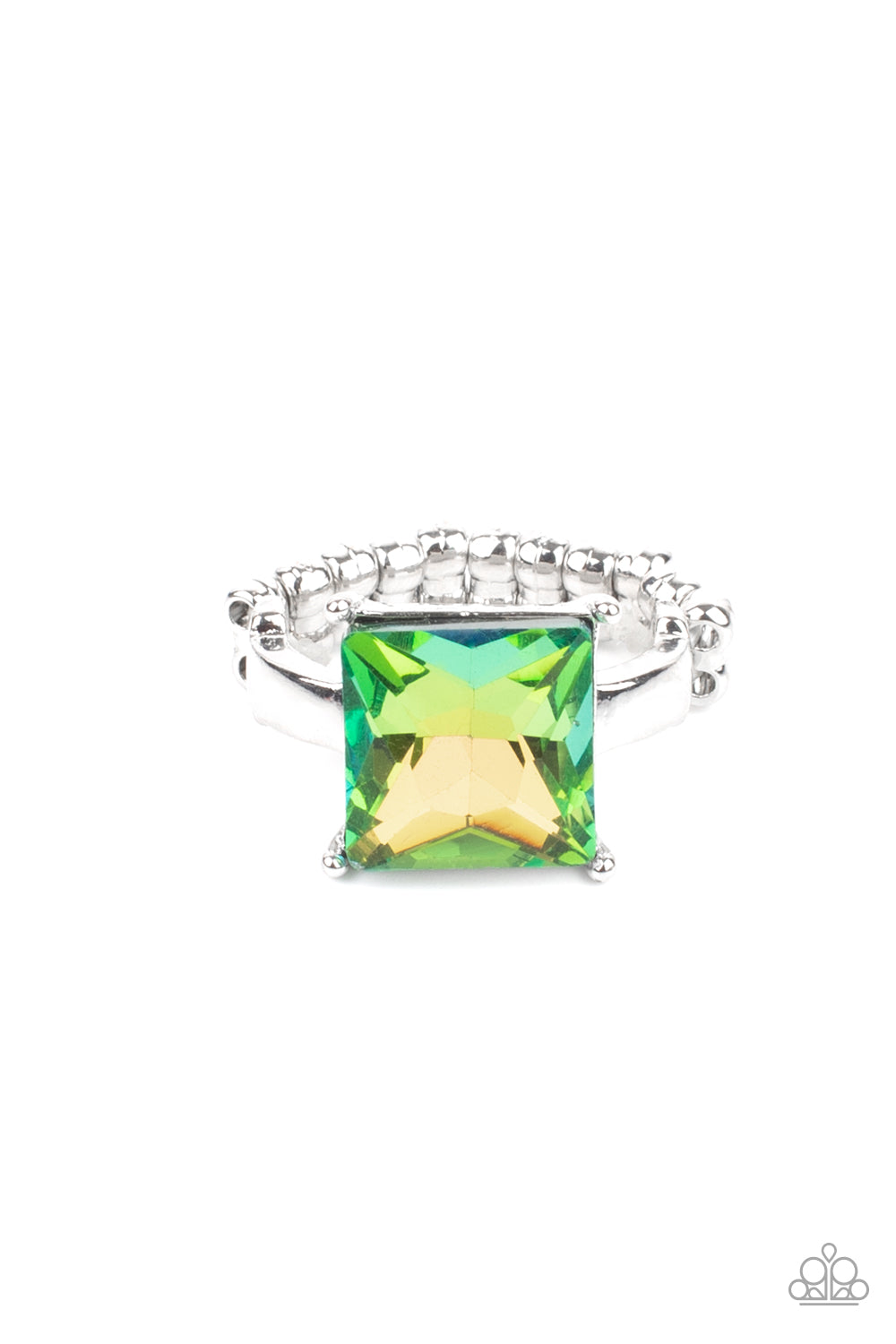 READY FOR MY CORONATION - GREEN UV SHIMMER OIL SPILL RING