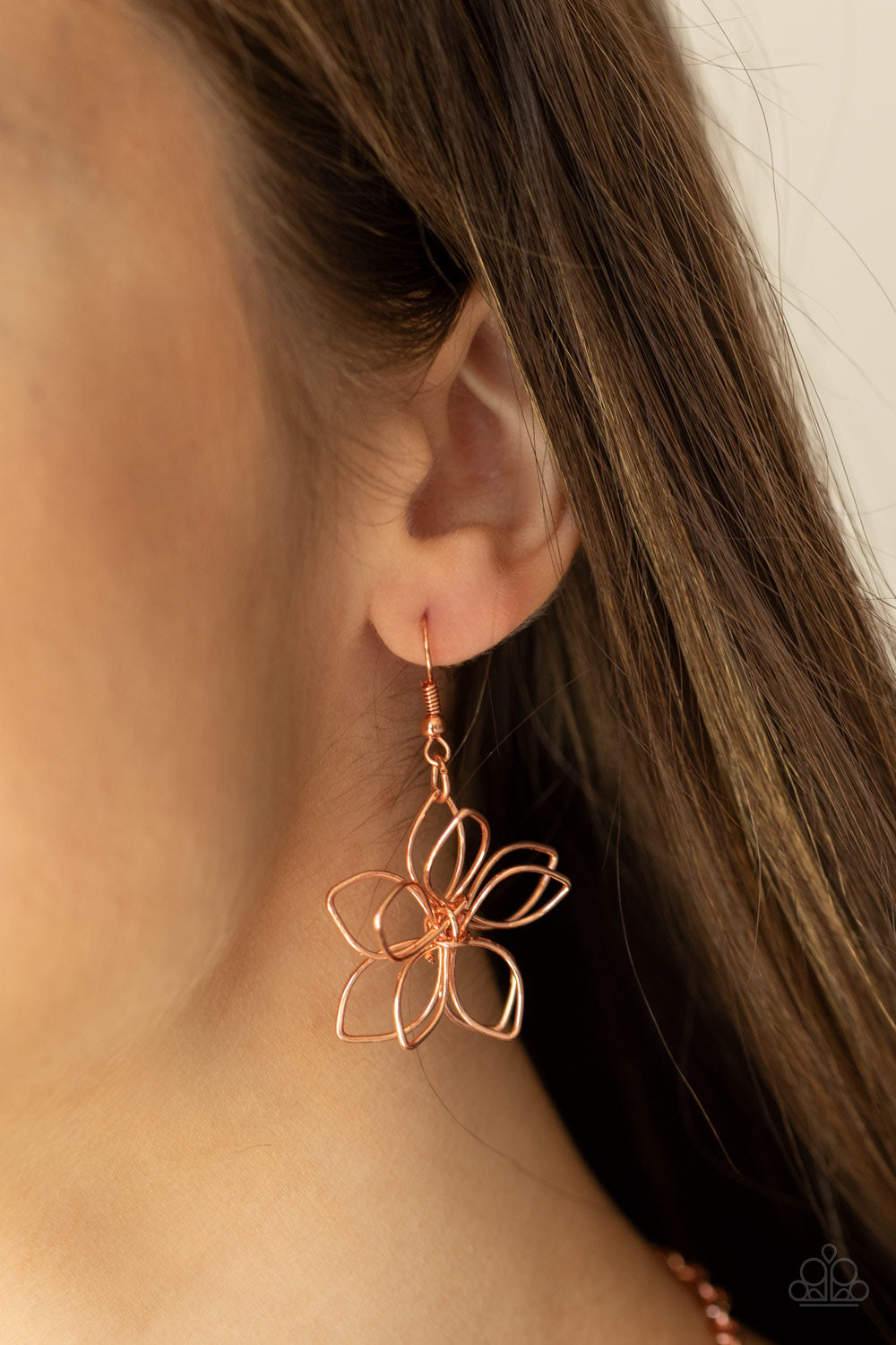 FLOWER GARDEN FASHIONISTA - COPPER WIRE FLOWER NECKLACE