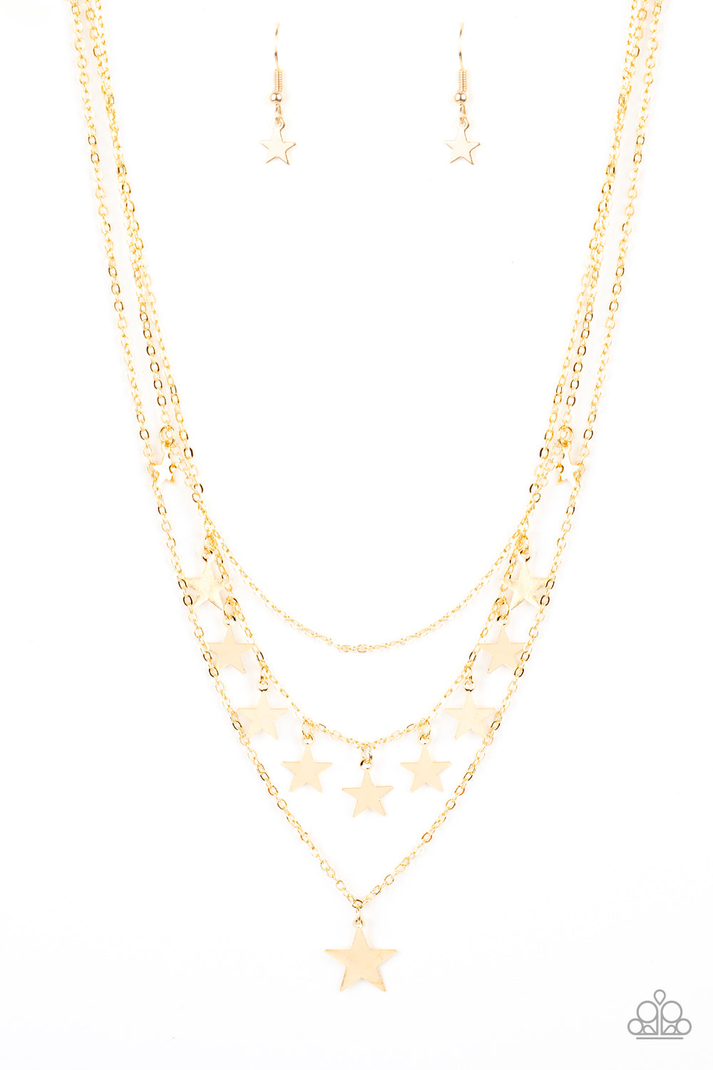 AMERICANA GIRL - GOLD STARS NECKLACE