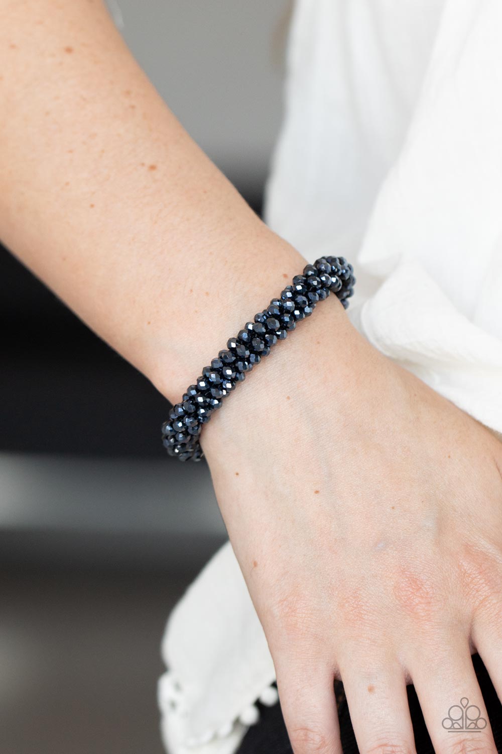 WAKE UP AND SPARKLE - BLUE STRETCH BRACELET