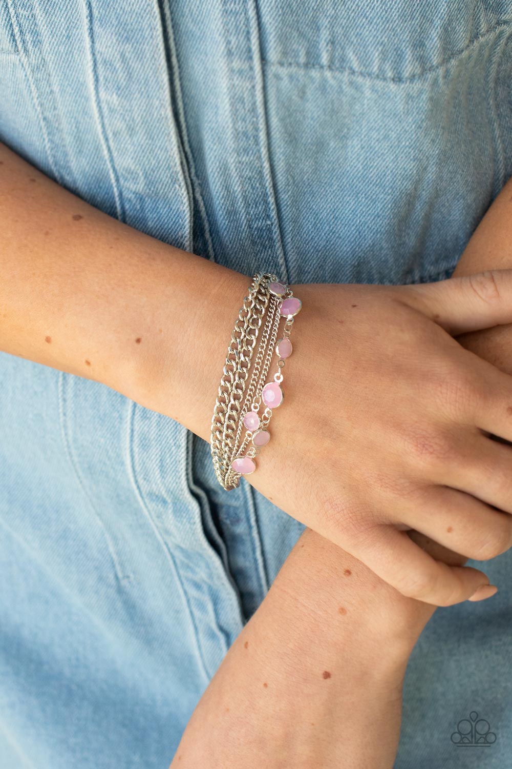 GLOSSY GODDESS - PINK MOONSTONE BRACELET